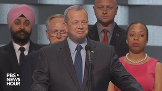 Retired Marine Gen. John Allen and his multicultural backdrop. (Credit: PBS)